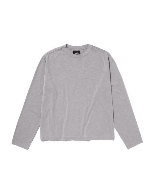 Suede [Suade X Sejong] Textured Long Sleeve Shirt [Light Gray] SDFFTO141LG