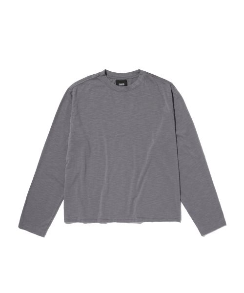 Suede [Suade X Sejong] Textured Purple Gray Long Sleeve Shirt SDFFTO141PG