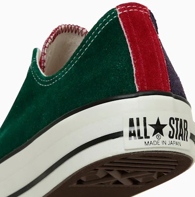 Suede Converse All Star J OX Sneakers Green/Red/Purple 31315380 Sizing Suede Converse All Star J OX Sneakers Green/Red/Purple 31315380