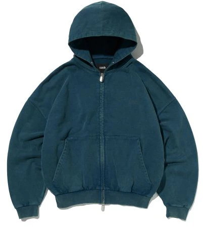 suede-cropped-washed-deep-green-zip-up-hoodie-sdefto-514-dg