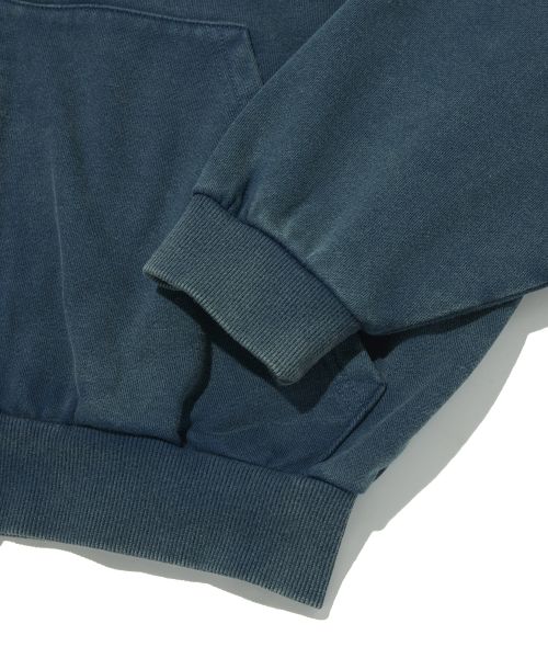 Details for SUEDE Cropped Washed Deep Green Zip-Up Hoodie SDEFTO514DG