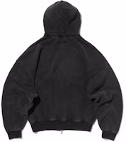 Order 스웨이드 크롭 워싱 블랙 후드 집업 SDEFTO514WB