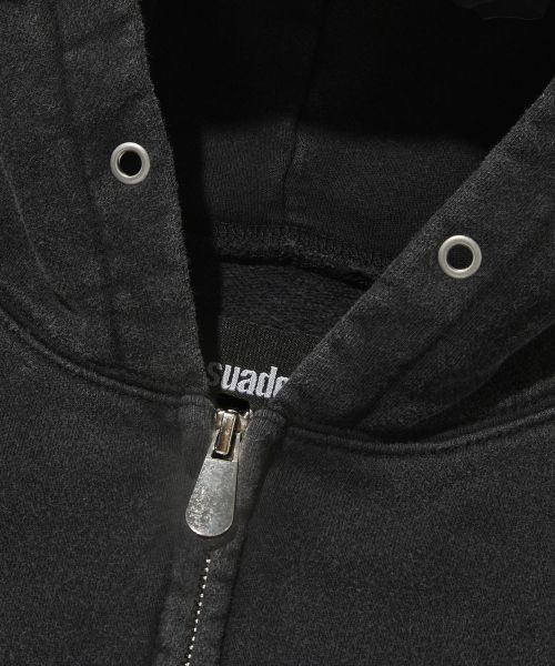 Lookbook 麂皮短版水洗連帽拉鍊外套 [洗黑色] SDEFTO514WB