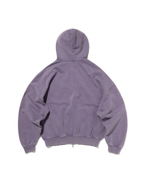 Order Jaket Hoodie Zip-Up Suede Ungu Pudar Potongan Pendek SDEFTO514PP
