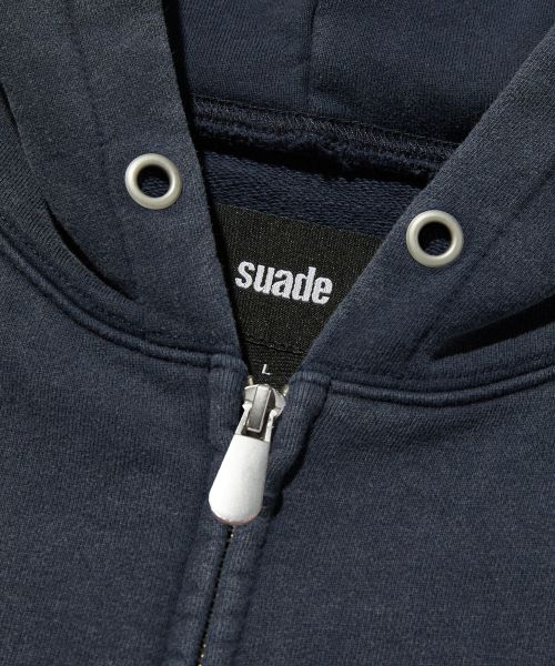 Lookbook 麂皮短版水洗拉鍊連帽外套 [水洗海軍藍] SDEFTO514WN