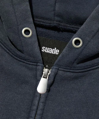 Sudadera con Capucha Recortada de Ante Lavado Navy. SDEFTO514WN Lookbook Sudadera con Capucha Recortada de Ante Lavado Navy. SDEFTO514WN