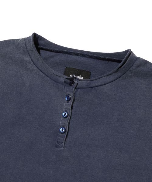 Lookbook Baju Henley Suede Wash [Washing Navy] SDFFTO139WN