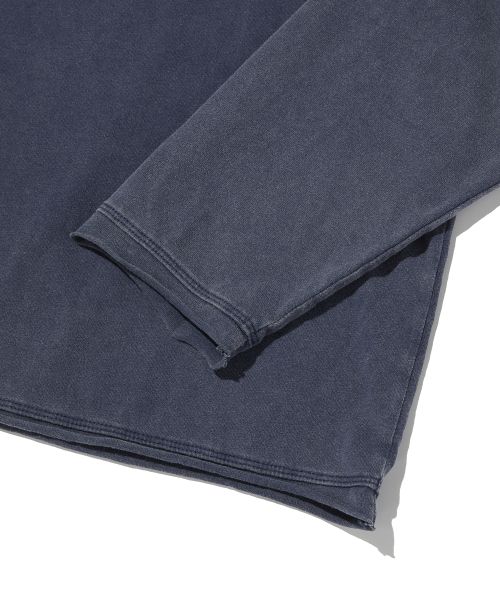 Shop Baju Henley Suede Wash [Washing Navy] SDFFTO139WN