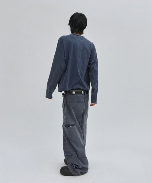 Sizing Baju Henley Suede Wash [Washing Navy] SDFFTO139WN