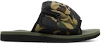 Buy 스이코크 x 베이프 카모 다오 샌들 (그린) 1H33191901-GRN