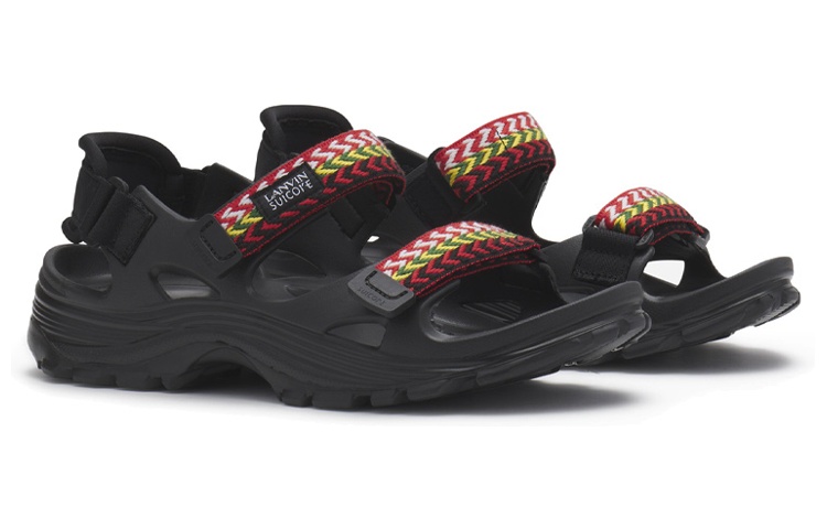 Order Suicoke x Lanvin WAKE Curb Slides 'Hitam' FM-SASS0N-EVAT-A2310