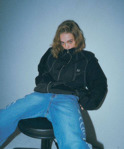 Lookbook SUPERSUB Stitch Panel Windbreaker - Black SUBSS250213BK