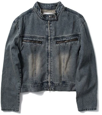 SUPERSUB Washed Cropped Denim Jacket - Washed Blue SUBSS24081WBL Buy SUPERSUB Washed Cropped Denim Jacket - Washed Blue SUBSS24081WBL
