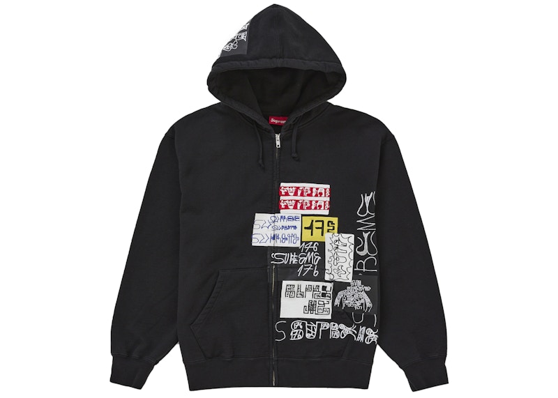 Supreme 176 Zip Up Hooded Sweatshirt Black