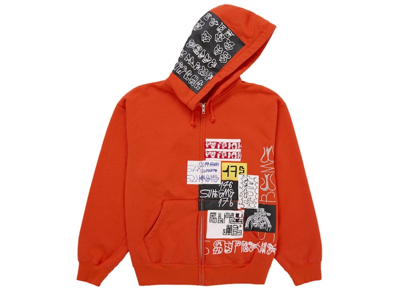 Supreme 176 Zip Up Hooded Sweatshirt Bright Orange 圖 2