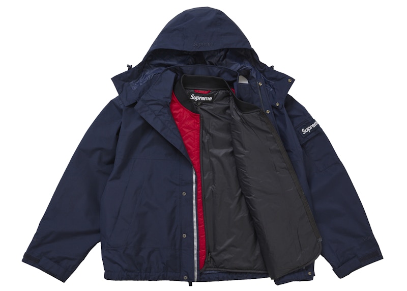 Order Supreme 2-dalam-1 GORE-TEX Shell + Quilted Liner Vest Biru Tua