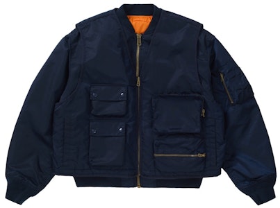 Supreme 2-dalam-1 MA 1 Vest Navy Order Supreme 2-dalam-1 MA 1 Vest Navy