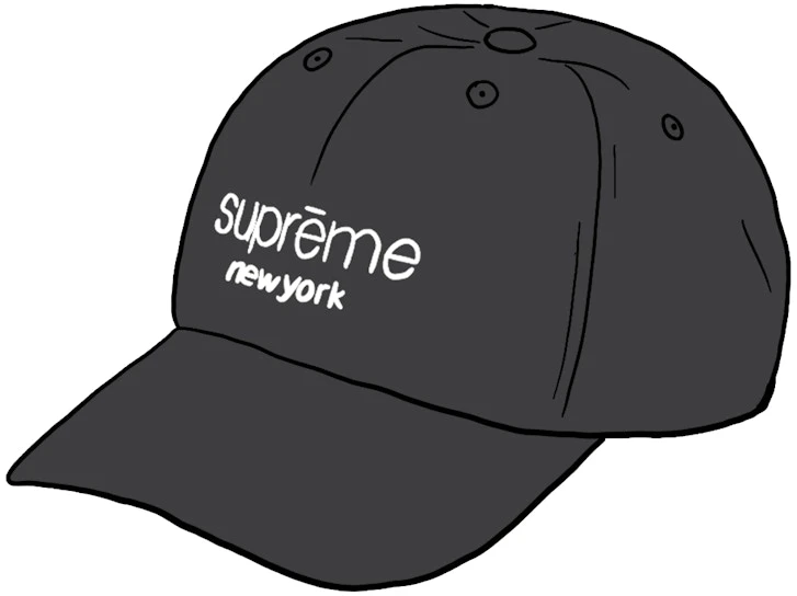 supreme-2-tone-canvas-6-panel-black