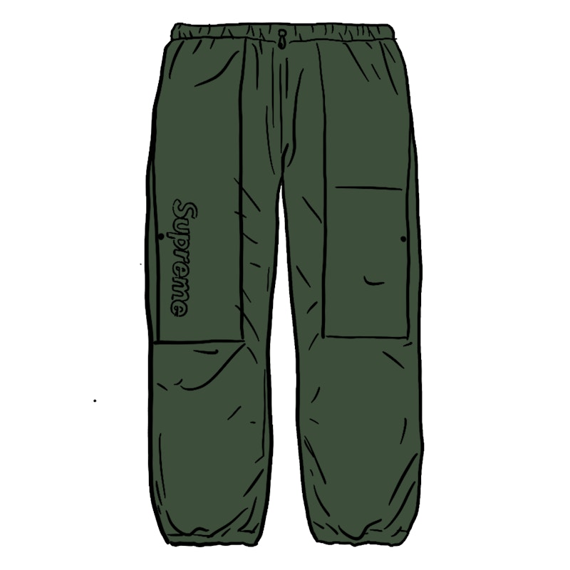 Buy Supreme AOI Glow-in-the-Dark Track Pant 'Olive' - Novelship