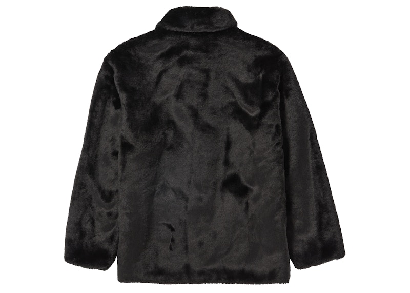 Lookbook シュプリーム ツートーンフェイクファー ショップコート (黒)
