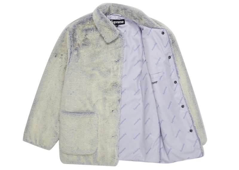 Order シュプリーム ツートーン フェイクファー ショップコート ライラック
