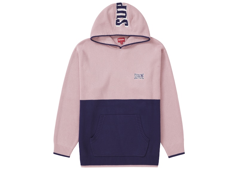 Buy Supreme 2-Tone Hooded Sweater Pink (FW21) Novelship