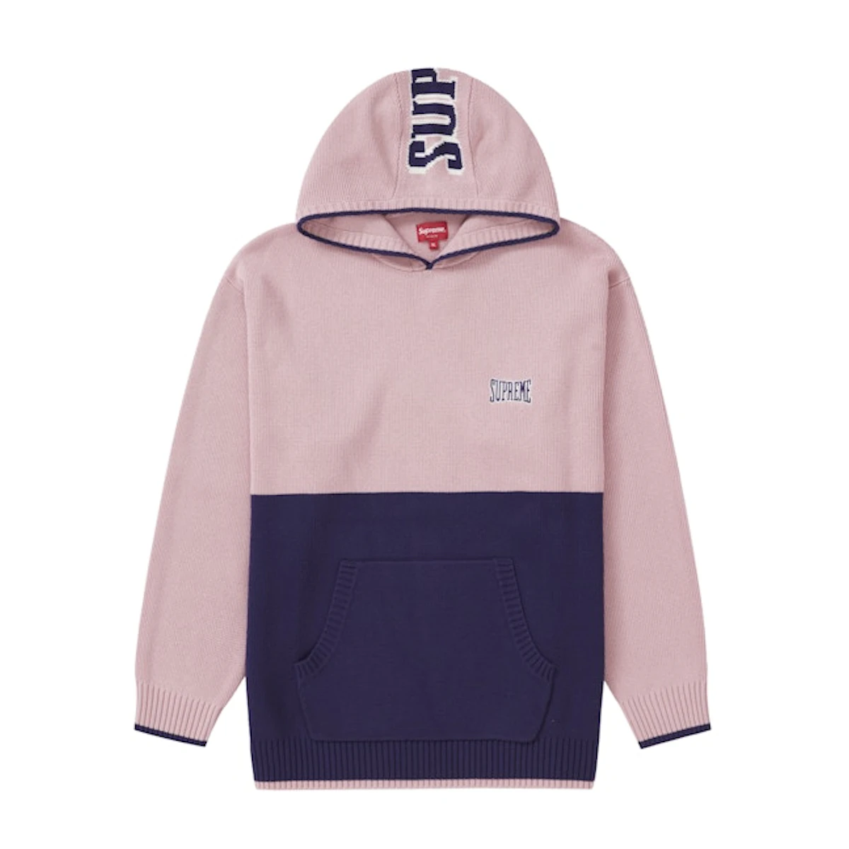 Buy Supreme 2-Tone Hooded Sweater Pink (FW21) Novelship