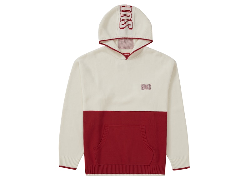 Supreme 2-Tone Hooded Sweater White (FW21)