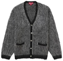 Supreme 2-Tone Mohair Cardigan Black Supreme 2-Tone Mohair Cardigan Black