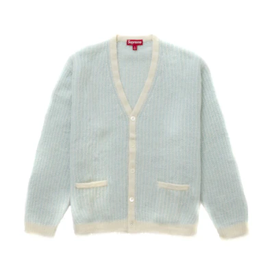 Supreme 2-Tone Mohair Cardigan Ivory