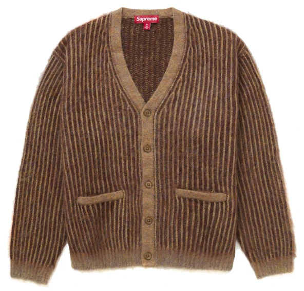 supreme-2-tone-mohair-cardigan-light-brown