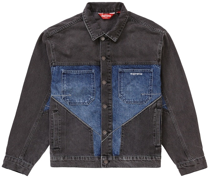 supreme-2-tone-paneled-denim-jacket-black