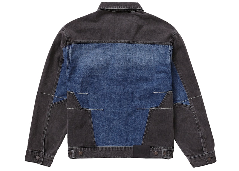 Supreme 2-Tone Paneled Denim Jacket Black 圖 2