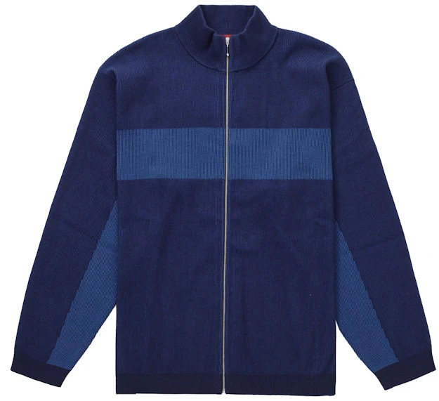supreme-2-tone-ribbed-zip-up-sweater-blue