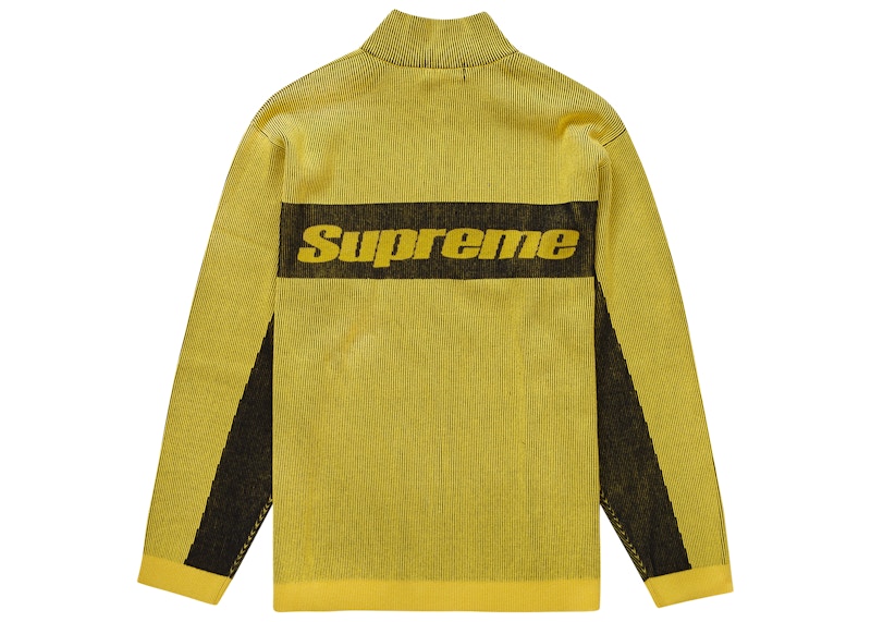 Supreme 2-Tone Ribbed Zip Up Sweater Yellow 圖 2
