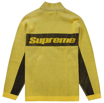 Supreme 2-Tone Ribbed Zip Up Sweater Yellow Order Supreme 2-Tone Ribbed Zip Up Sweater Yellow