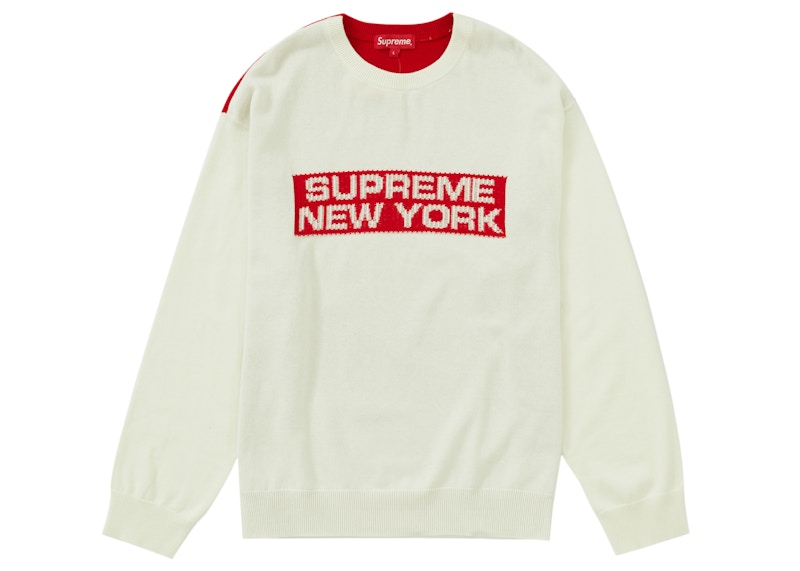 購買Supreme 雙色毛衣'白色' - Novelship