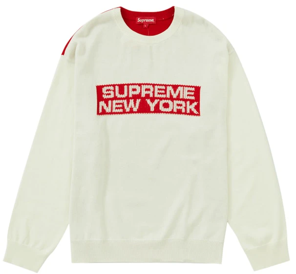 supreme-2-tone-sweater-white