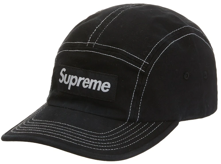 supreme-2-tone-twill-camp-cap-black