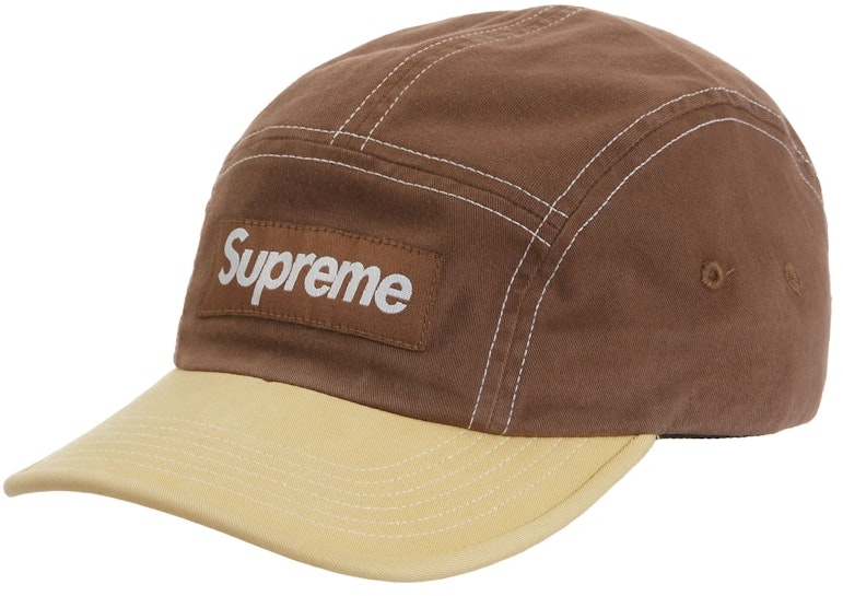 supreme-2-tone-twill-camp-cap-brown