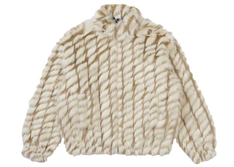 Buy シュプリーム 2トーン ウィンドストッパー フェイクファージャケット タン