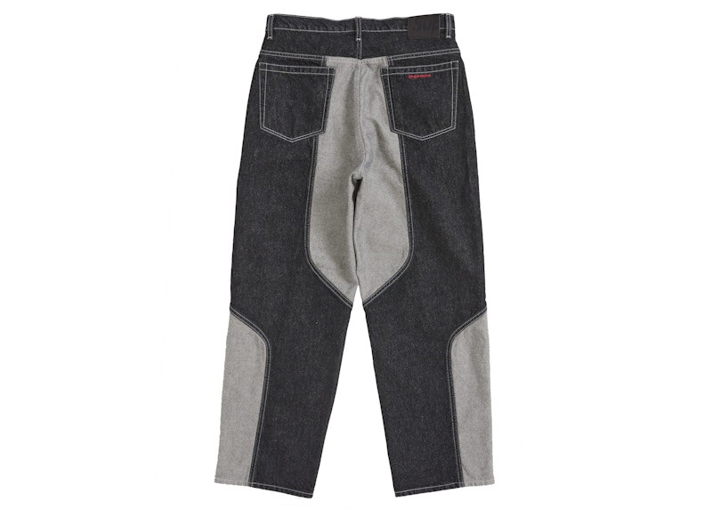 Supreme 2 Tone Paneled Baggy Jean Black 圖 2