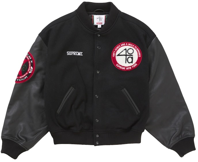 supreme-40-acres-malcolm-x-varsity-jacket-black