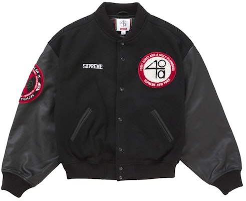 Chaqueta Varsity Negra Supreme 40 Acres Malcolm X. Buy Chaqueta Varsity Negra Supreme 40 Acres Malcolm X.
