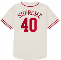 Order Supreme 40 Acres 斜紋棒球球衣 白色