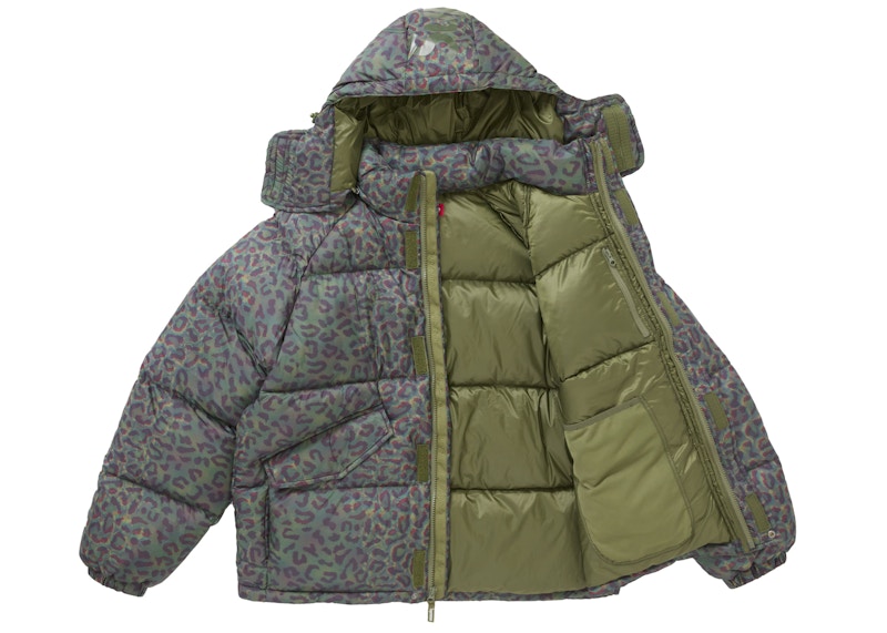 Order 슈프림 700 필 다운 경량 퍼퍼 재킷 레오파드