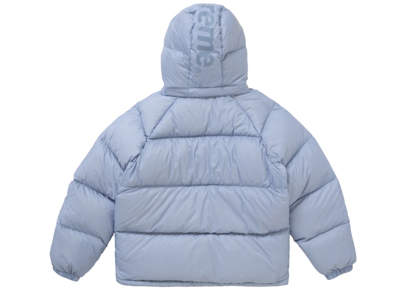 Lookbook シュプリーム 700フィル ダウン ライトウェイト パファージャケット ライトブルー