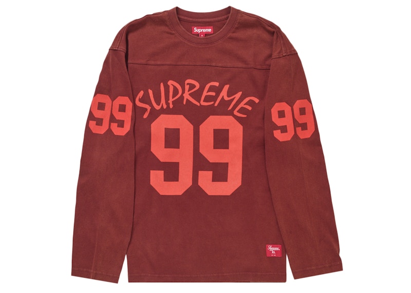 Supreme 99 L/S Football Top Maroon