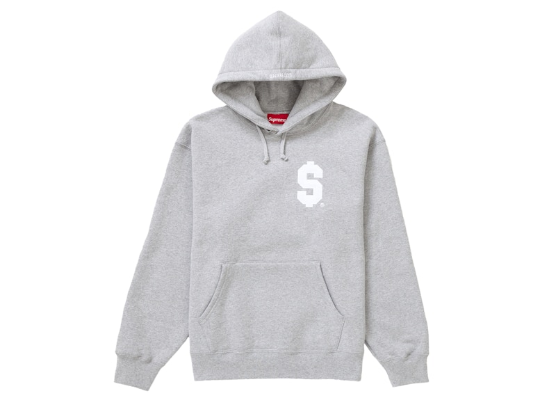Buy Supreme美元标志连帽衫灰色