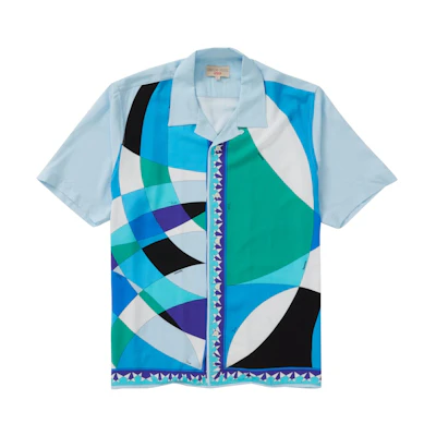Supreme®/Emilio Pucci® S/S Shirt Blue